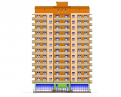 Диплом №2021 "13-ти этажный 120 - квартирный жилой дом с магазином на 1-м этаже в г. Чебоксары"