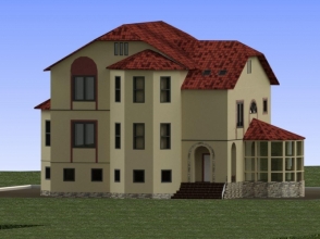 Диплом №4002 "Двухэтажный дом с цокольным этажом в г. Магнитогорск"