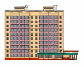 Диплом №2078 "Проектирование и строительство 2-х подъездного 10-ти этажного со встроено-пристроенным магазином в г. Кемерово"