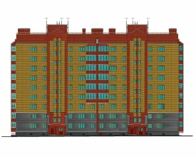 Диплом №2092 "Девятиэтажное жилое здание с офисными помещениями на первом этаже в г. Крымск"